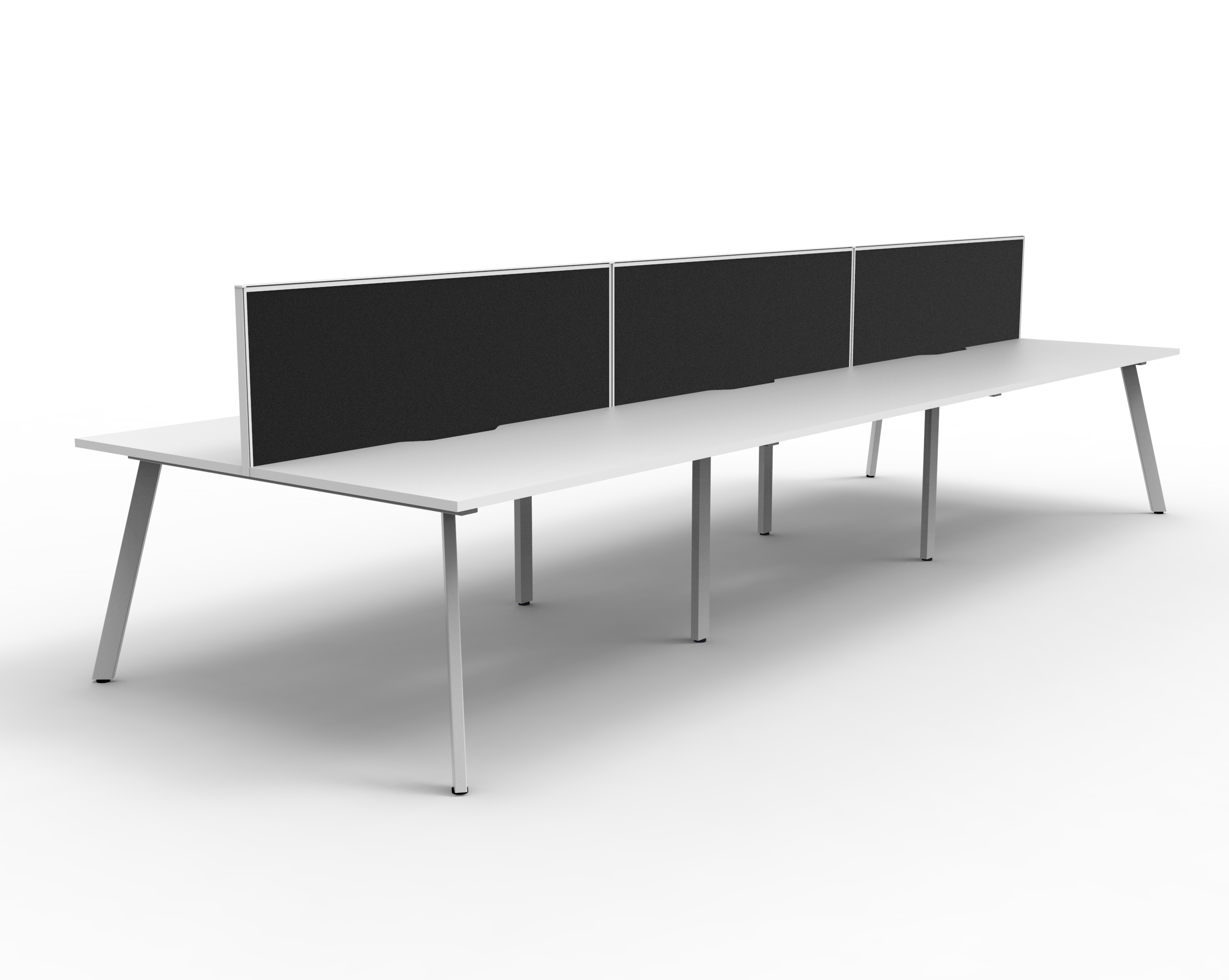 Eternity 6 Person Double Sided Workstation - With Screen